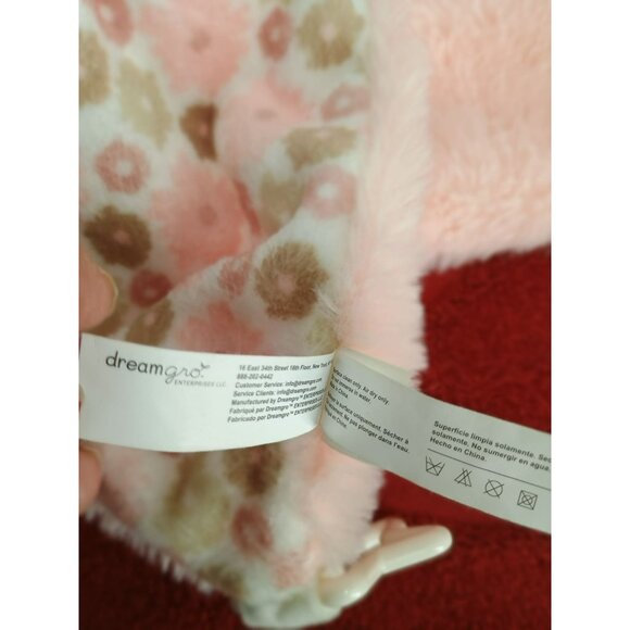 Dream Gro Teddy Bear Lovey Security Blanket Teether Sensory Toys Pink Brown - Picture 3 of 9